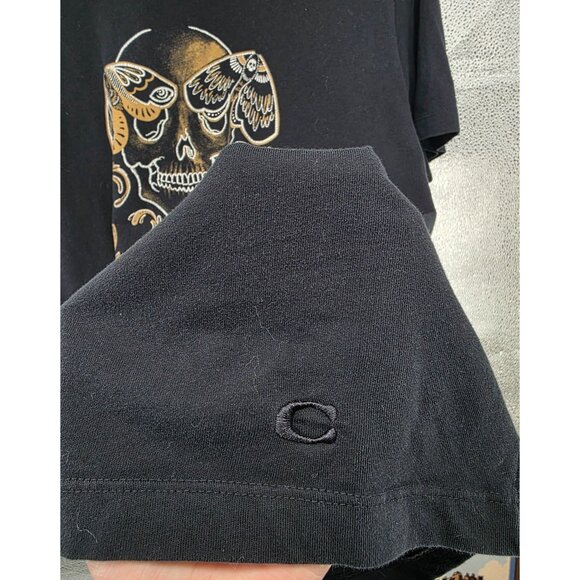 RARE Coach New York Chelsea T Shirt Skull Tattoo Print Men's Small HTF - Picture 3 of 7